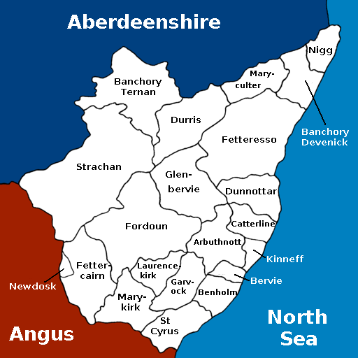 Parish map of Kincardineshire