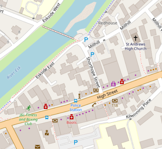 map of Musselburgh